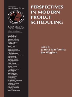 cover image of Perspectives in Modern Project Scheduling